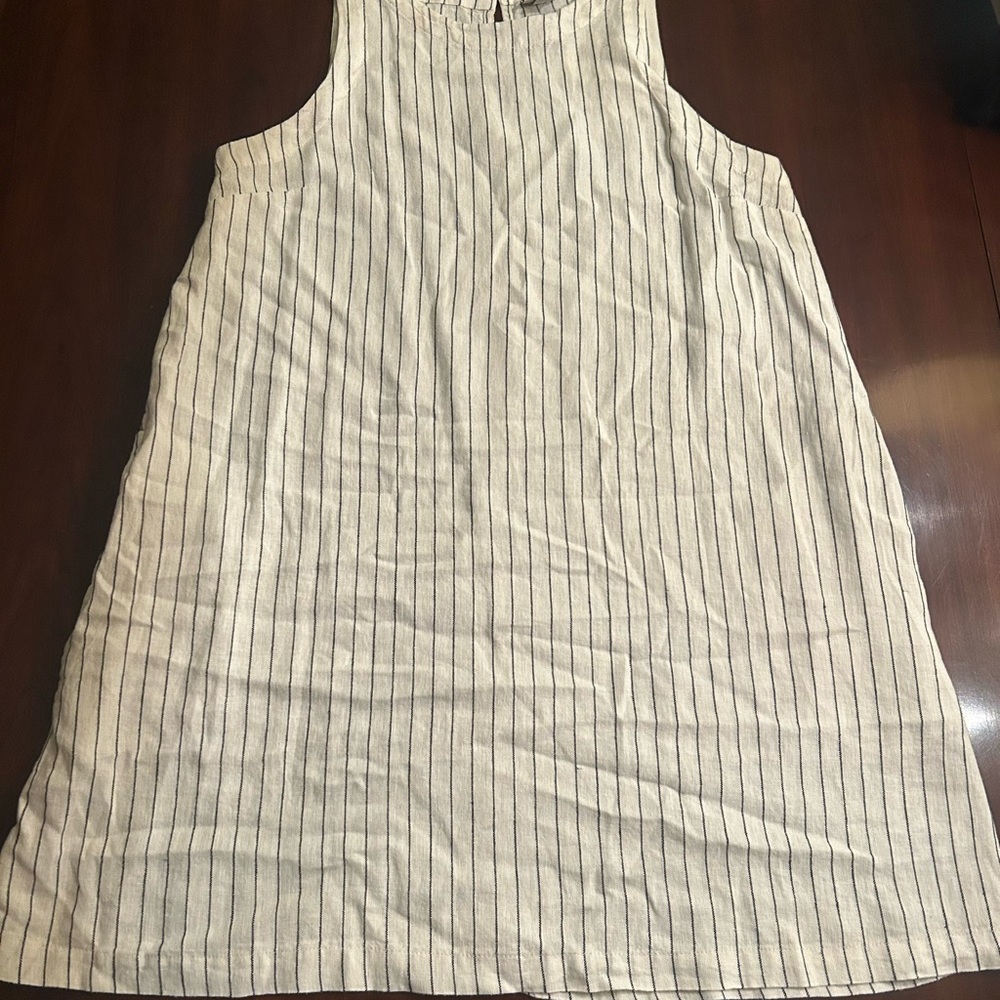 a new day Beige and Black Striped Midi Dress